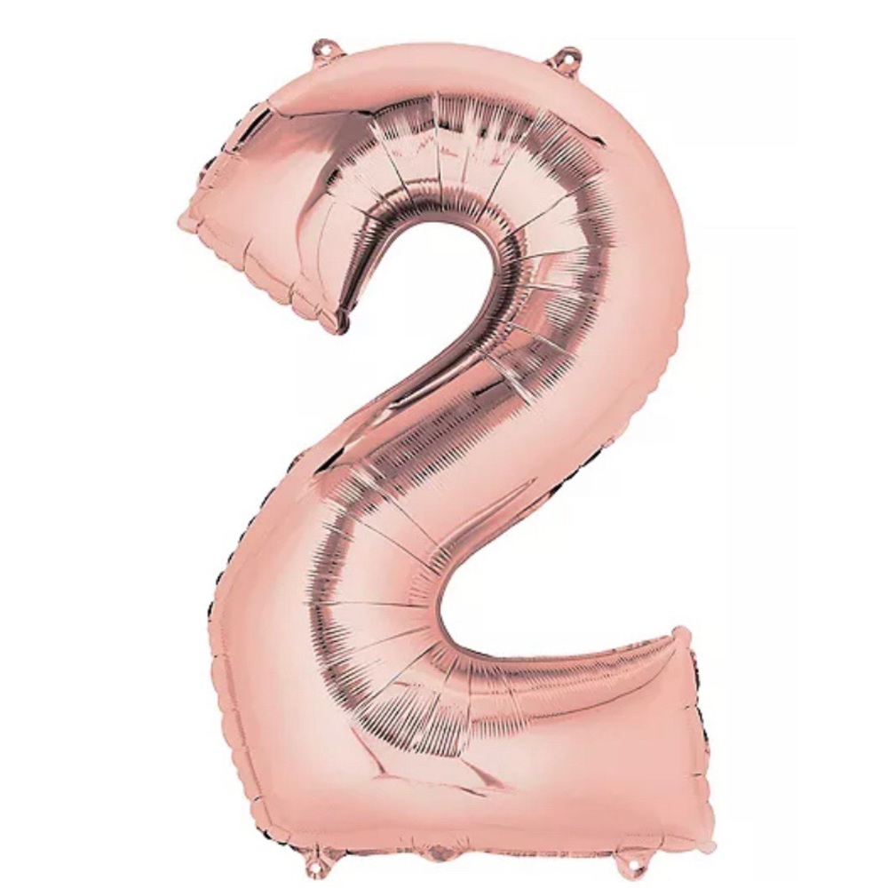 Used 34in Rose Gold Number Balloon from Party City